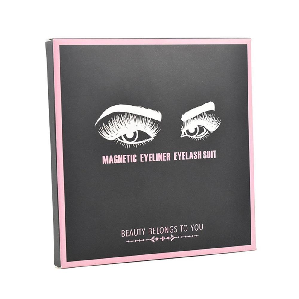 Magnetic False Eyelashes Eyeliner Magnet Eyelash Set 3 Pairs Of Magnetic Eyelashes + Eyeliner + Tweezers