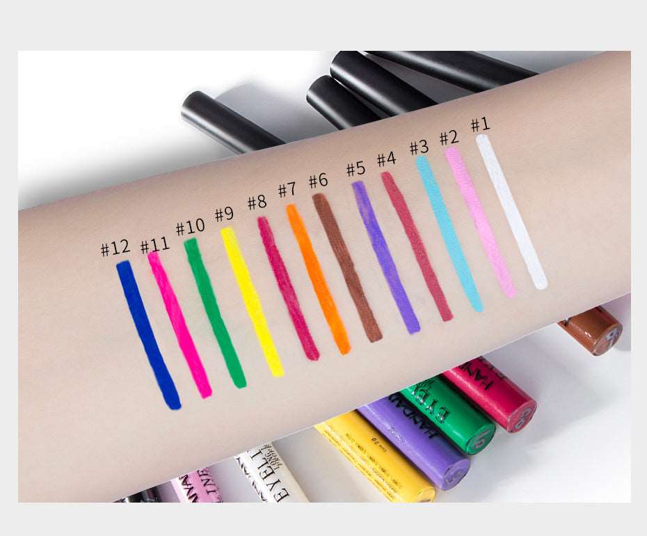 Color Eyeliner Matte Quick Drying Liquid Eyeliner Does Not Smudge 12 Boxes