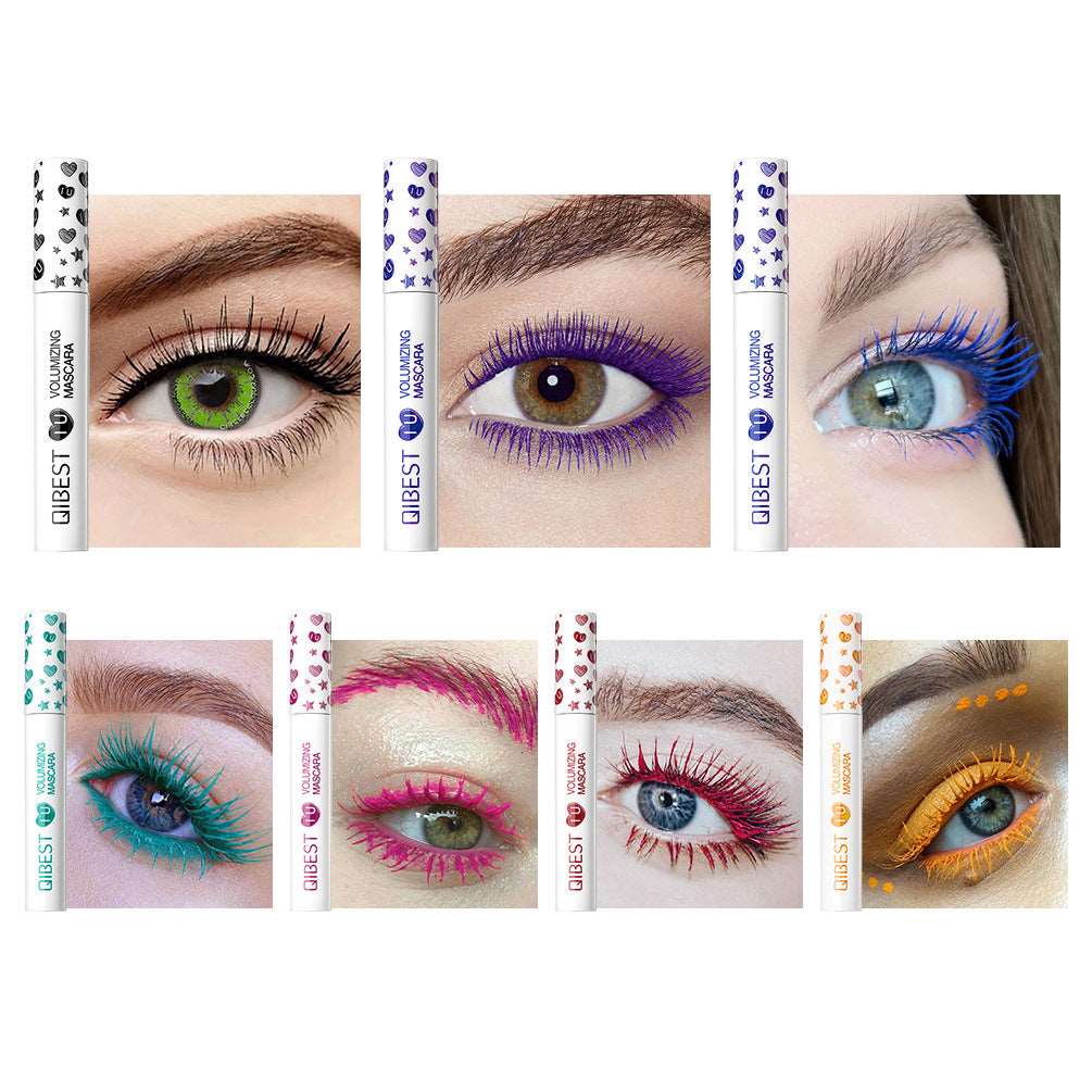 QIBEST Colorful Mascara Japanese Cosplay Curly Mascara Slender And Not Smudged