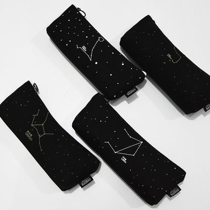 Fresh Pencil Bag Student Cotton and Linen Pencil Bag Female Constellation Stationery Bag