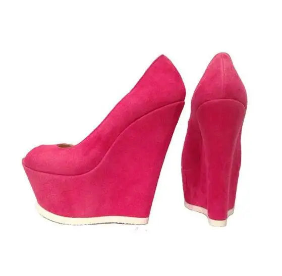 Playful Peep Toe High Heel Platform Pumps for Women