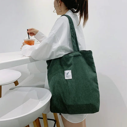 Playful Corduroy Shoulder Bag for Women