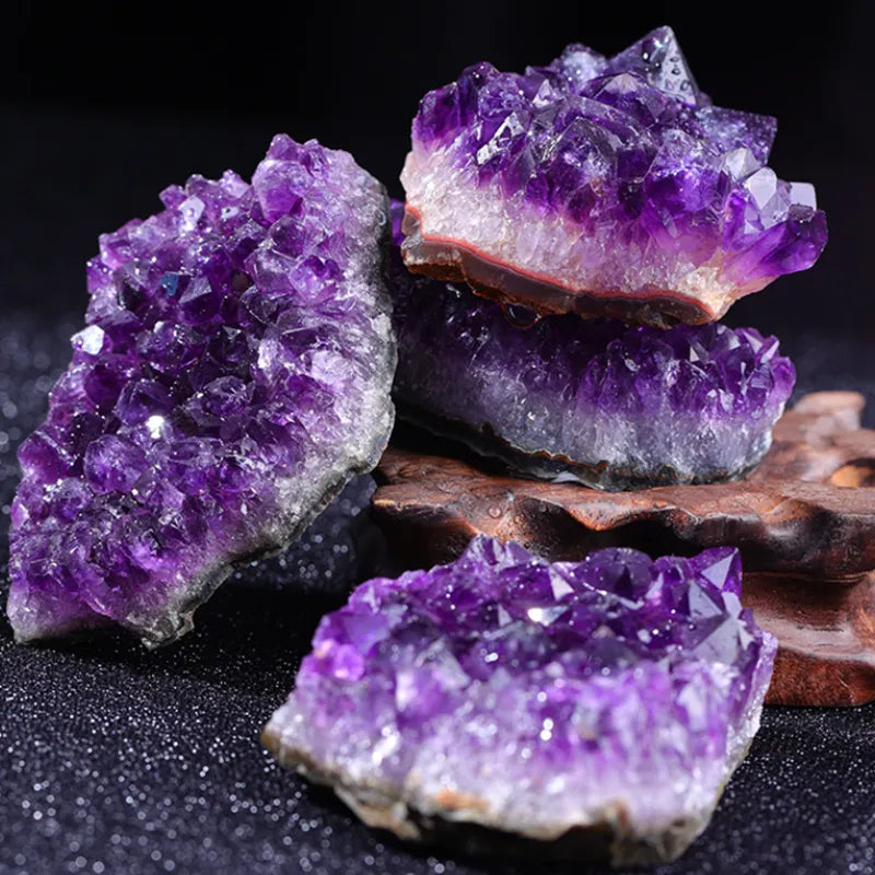 Amethyst Geode Crystal Wand Point for Energy Healing