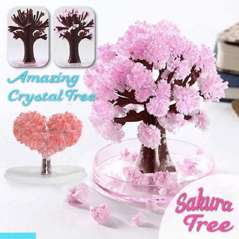 Magic Growing Paper Sakura Tree Magical Christmas Trees Desktop Cherry Blossom Science Funny Toys For Children