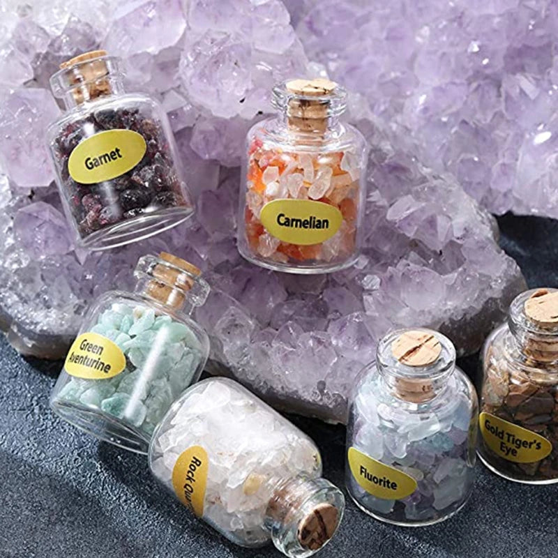 9 Bottles Mini Gemstone Chip Crystal Healing Set