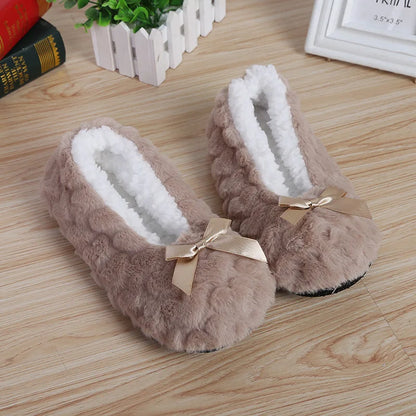 Cute Plush Indoor Home Slippers for Women - Non-slip Warm Comfort