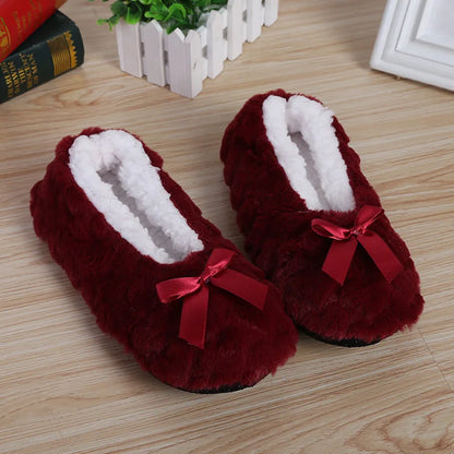 Cute Plush Indoor Home Slippers for Women - Non-slip Warm Comfort