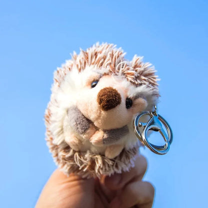 Small Hedgehog Plush Doll Simulation Plush Keychain Female Bag Decoration Christmas Pendant Stuffed Animals Toys For Children