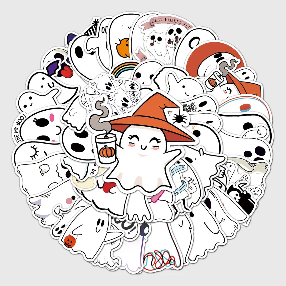 10/50PCS Waterproof Halloween Demon Kawaii Sticker Decoration Notebook Stickers Scrapbooking DIY Journal Halloween Graffiti