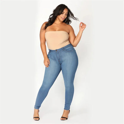 Plus size jeans XL-5XL women's high waist skinny denim jeans casual high stretch pencil pants drop shipping 2020 new arrival