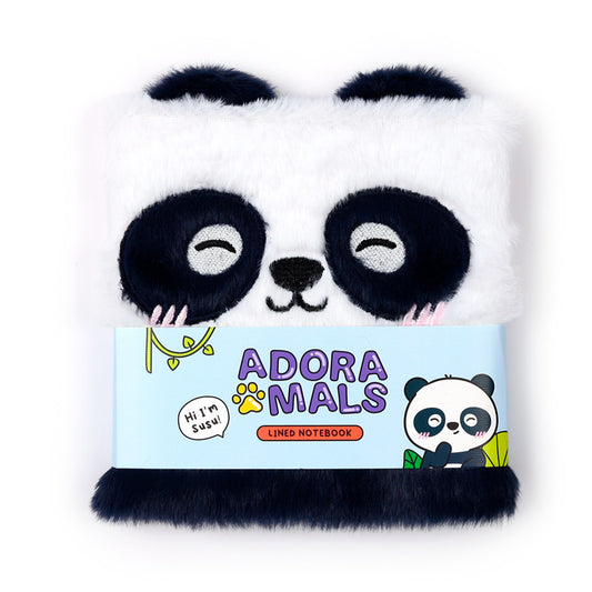 Fluffy Plush Notebook - Adoramals Panda