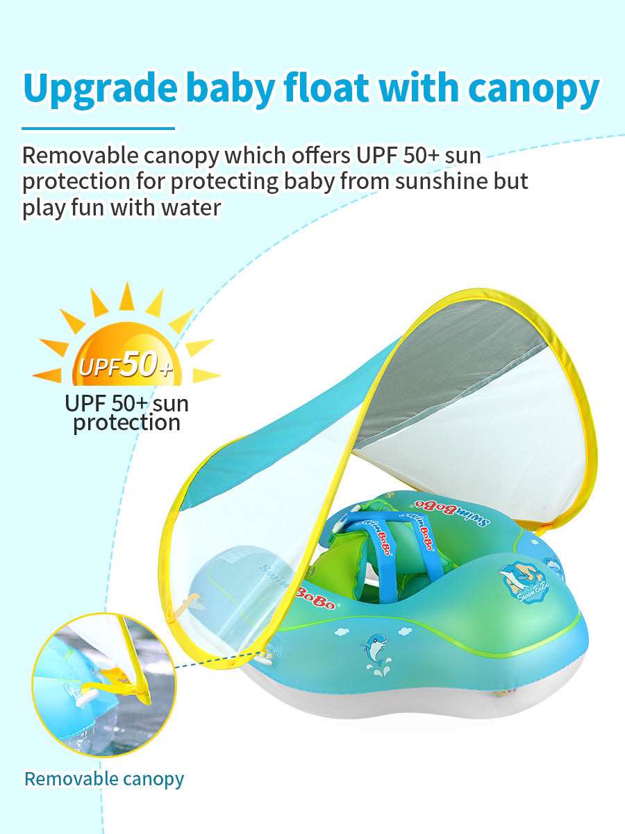 Swimbobo Baby Swimming Circle Crouching Circle Children's Swimming Circle Underarm Circle Sun Protection and Sunshade Cross border Edition