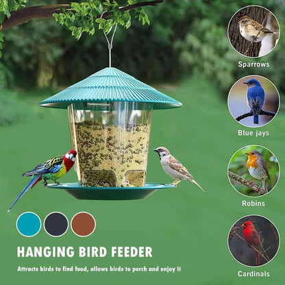 Garden Gazebo Hanging Wild Bird Feeder Outdoor Container With Hang Rope Pet Bird Feeding House Type Bird Feeder New Dropshipping