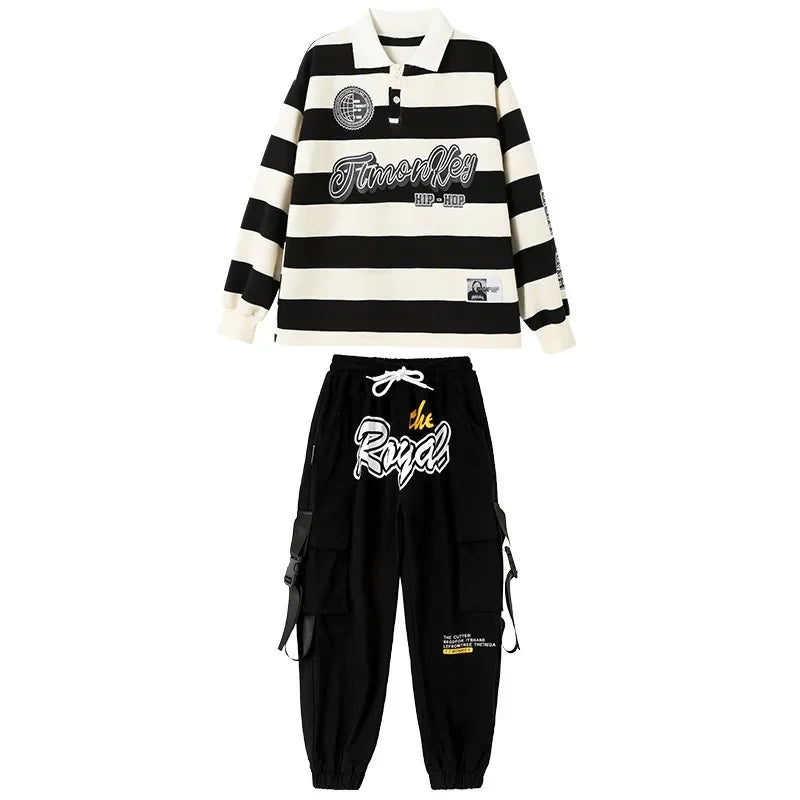 Boys' Street Dance Performance Clothes - Skateboarding Loose Suits