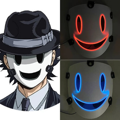 LED Mask Anime High-Rise Invasion Sniper Mask Japanese Tenkuu Shinpan Cosplay Costume Accessories Halloween Mask