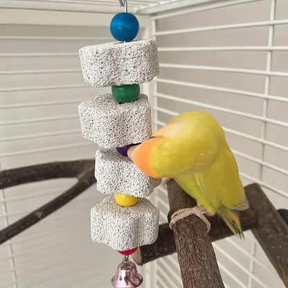 Flower-Shaped Bird Molar Toy for Happy Cages