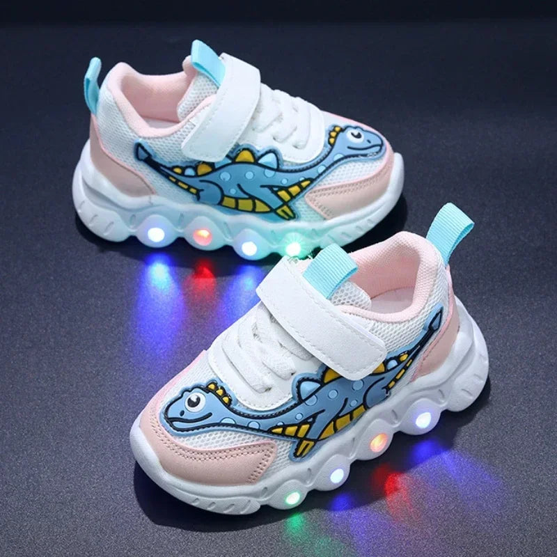 LED Cartoon Sneakers for Kids - Breathable & Fun Lighting Shoes