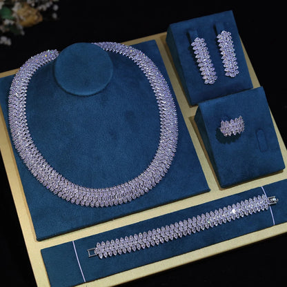 Classic CZ Round 4-Piece Jewelry Set for Women