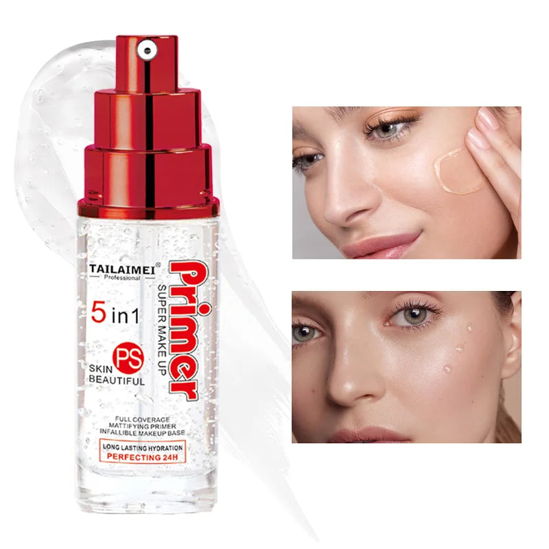 5-in-1 24H Glass Bottle Mattifying Primer - 40ml