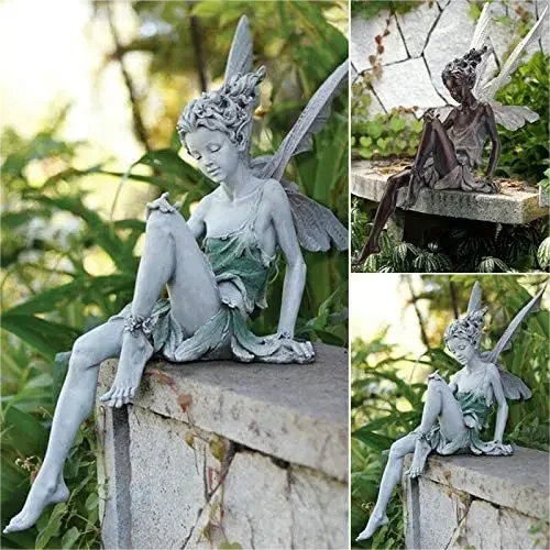 Flower Fairy Angel Sculpture for Garden Decoration