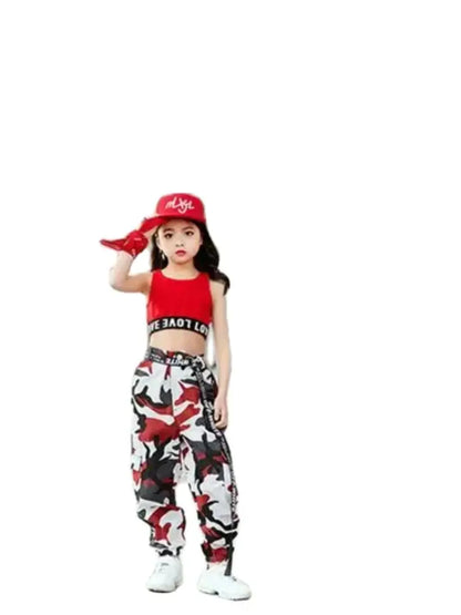 Girls Hip Hop Jazz Dance Costume - Kids Performance Clothing