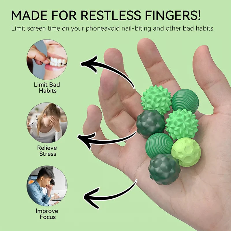 Kid & Adult Silicone Magnetic Sensory Balls - Fidget Toy for Anxiety Relief