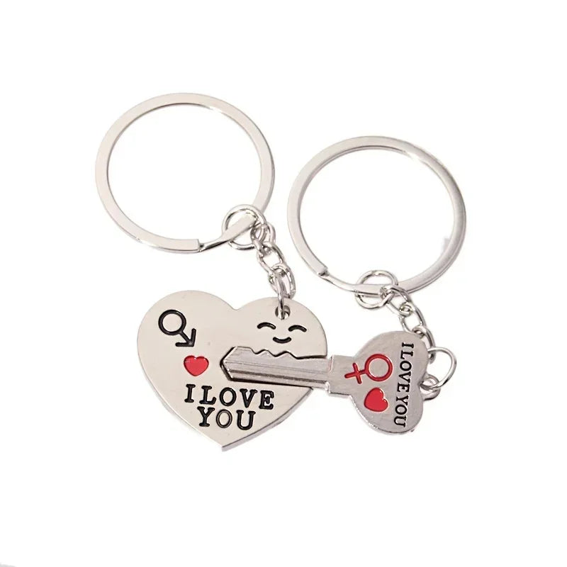 Cute Heart Couple Key Chain - I Love You Gift