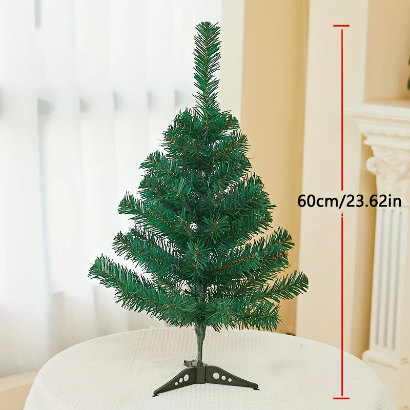 45/60cm Christmas Tree Decoration 2024 2025 Green Table Small Mini Christmas Tree Gift Foldable 1.96ft Artificial Home Decor