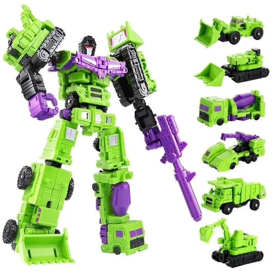 Transformation 6 in 1 Model MINI Devastator 22CM Action Figure Robot Plastic  Toys BEST Gift Child Kid New