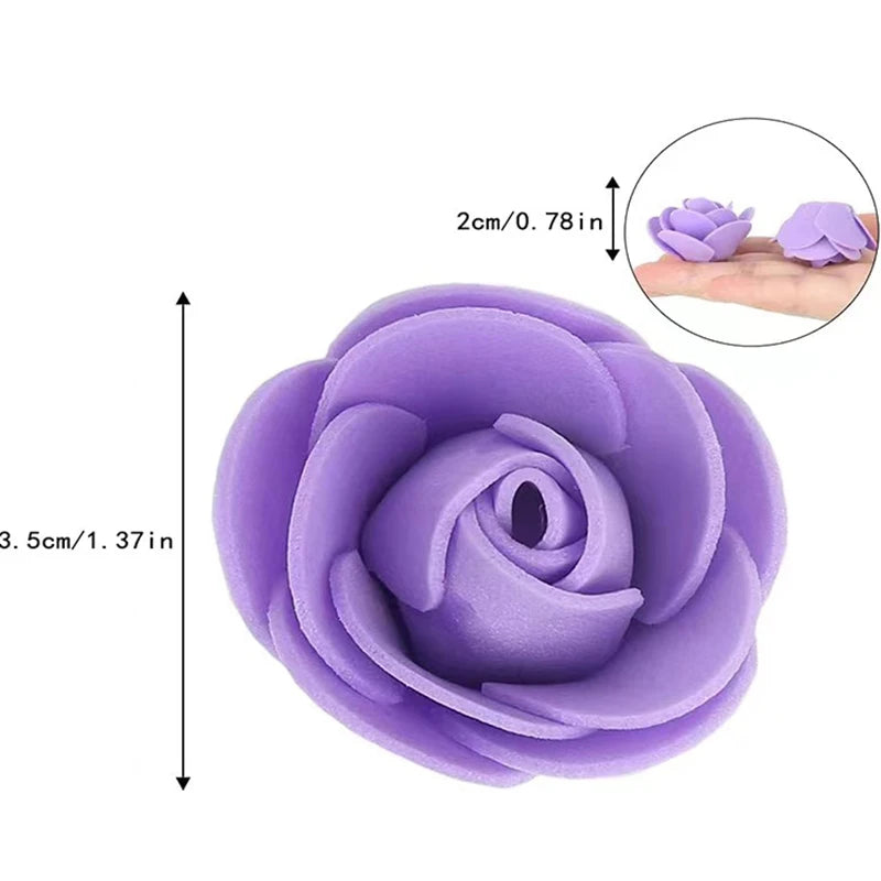 50-500 Pcs 3.5cm PE Foam Rose Heads - Perfect for Decor