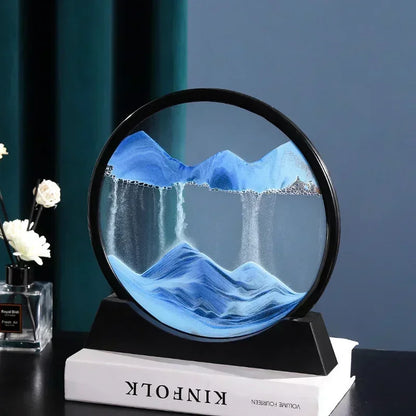 3D Deep Sea Sand Art Hourglass – Flowing Quicksand Decor