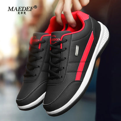 MAEDEF Men's Waterproof Leather Sneakers