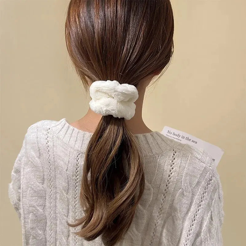 7 Pcs Plush Hair Scrunchies Set for Women