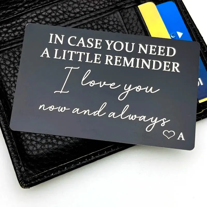 Romantic Wallet Insert Card Gift for Him