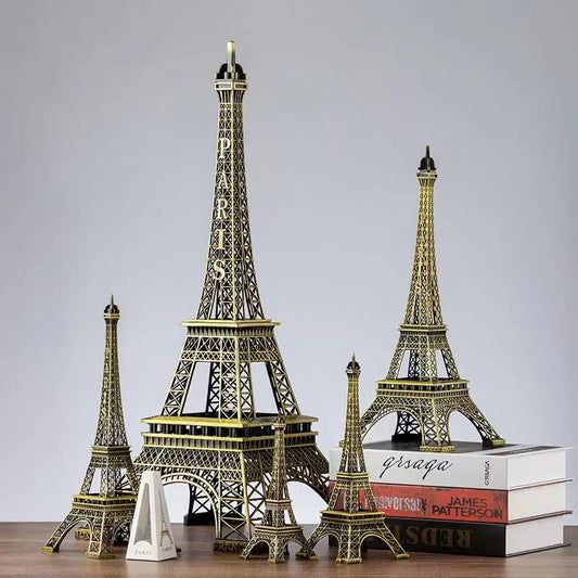 Bronze Paris Eiffel Tower Metal Crafts Home Decoration Accessories Figurine Statue Model Souvenir Home Interior Design