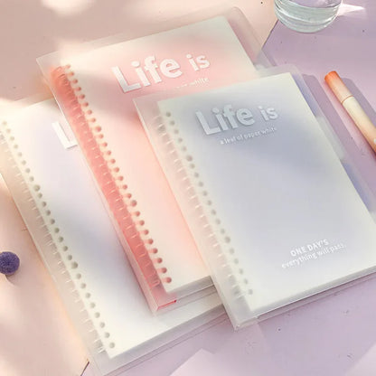 Ins Loose-leaf Notebook Gradient Color Lined Simple Writing Pads Student Stationery School Office Supplies Back To School