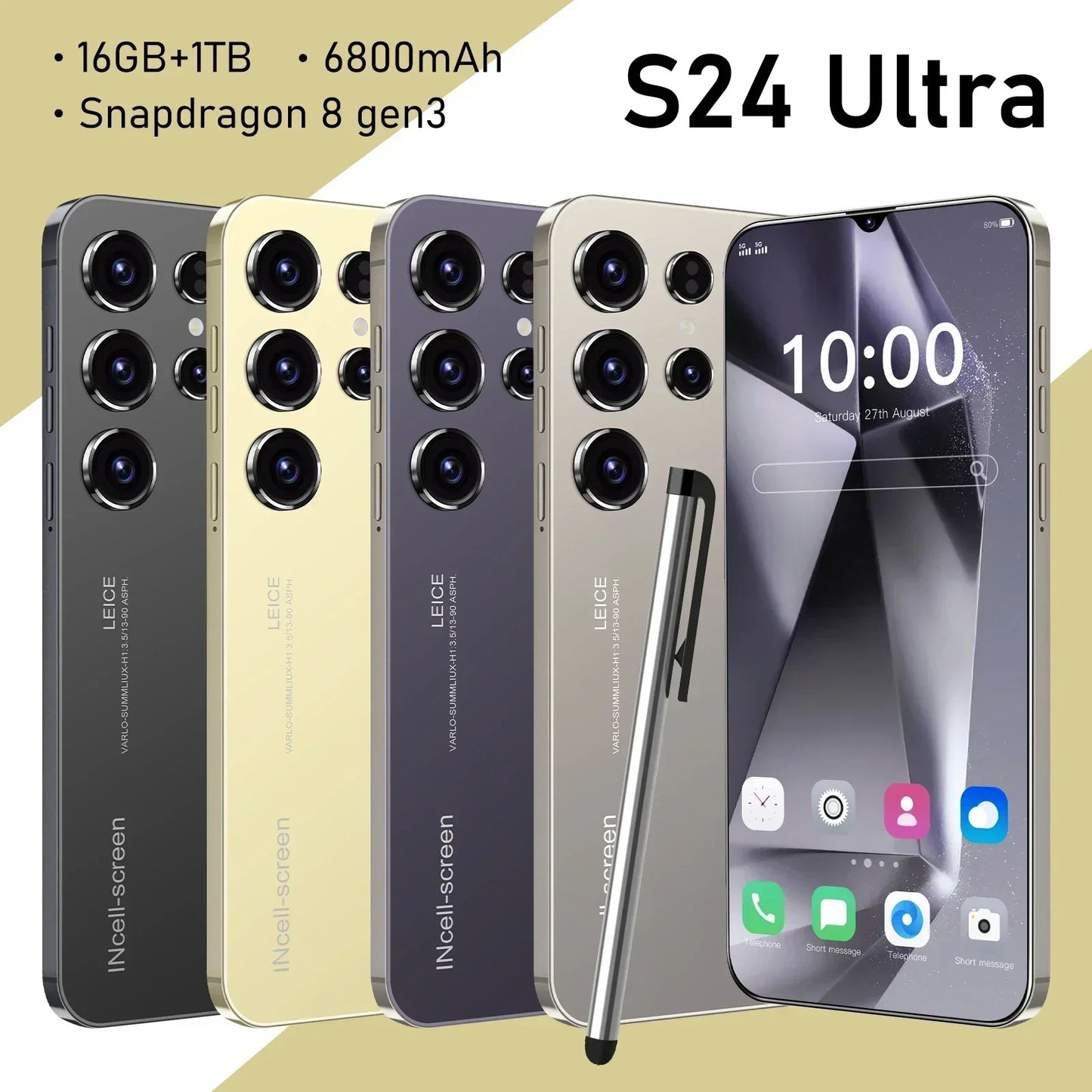 S24 Ultra Smartphone 7.0 HD 5G - 16GB RAM, 1TB Storage