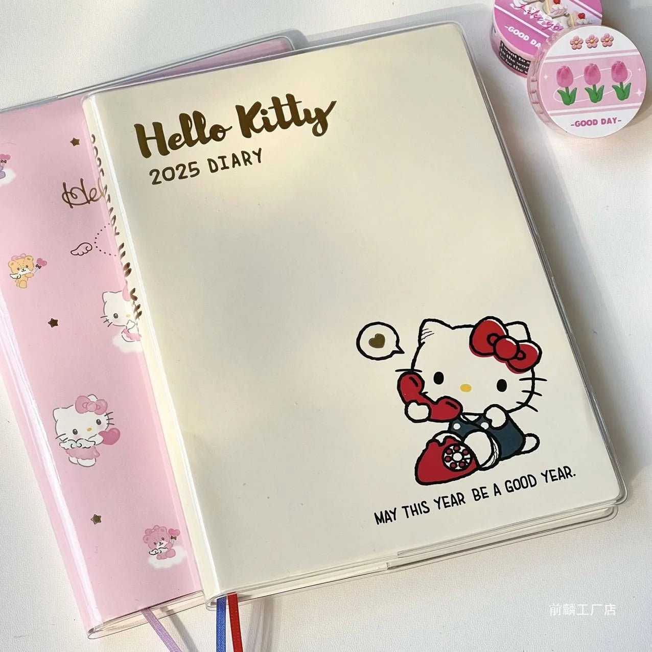 2025 Pink Cute Cat Notebook Diary Planner