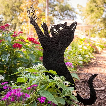 Cat Ground Stake Ornament for Garden and Balcony