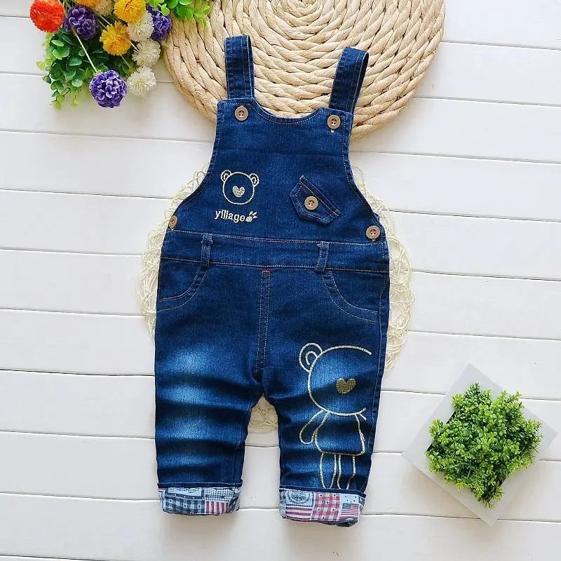 1PCS Cute Jeans Baby Girl Clothes Baby New Boy Clothes High Waist Solid Color Warm Out Jeans Children's Clothing for Gifts