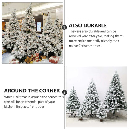 Props Artificial Christmas Tree Flocking Snow Christmas Tree For Home Adornment Festival Decoration Xmas Party Decor(60cm70T)