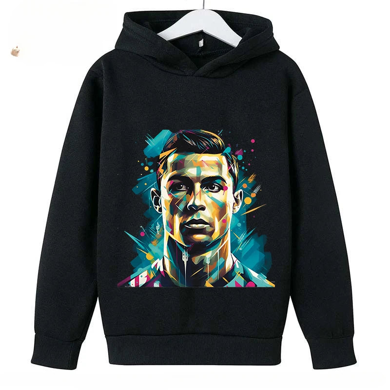 Children's Clothing Casual Children's Hoodie Spring and Autumn Sports Sweatshirt for Boys and Girls Ronaldo Printed Bluey