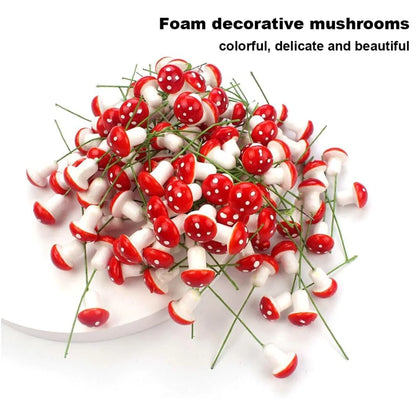 30pcs Colorful Mini Mushroom Model for Fairy Garden