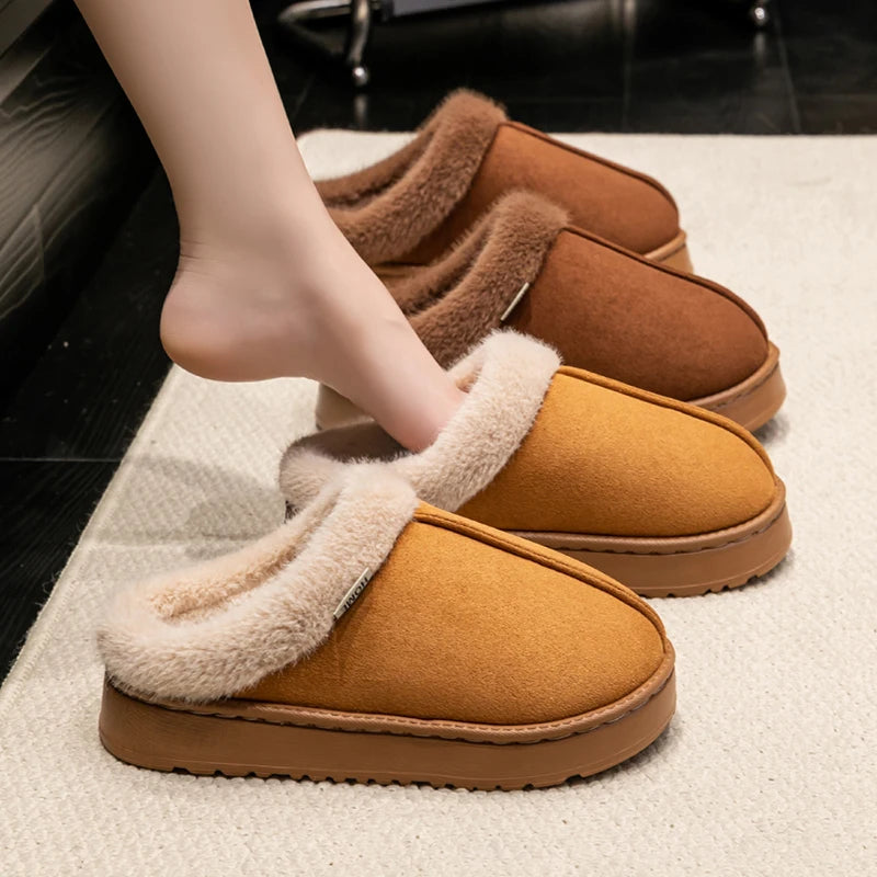 Cozy Fluffy Slippers for Women - Indoor Winter Comfort