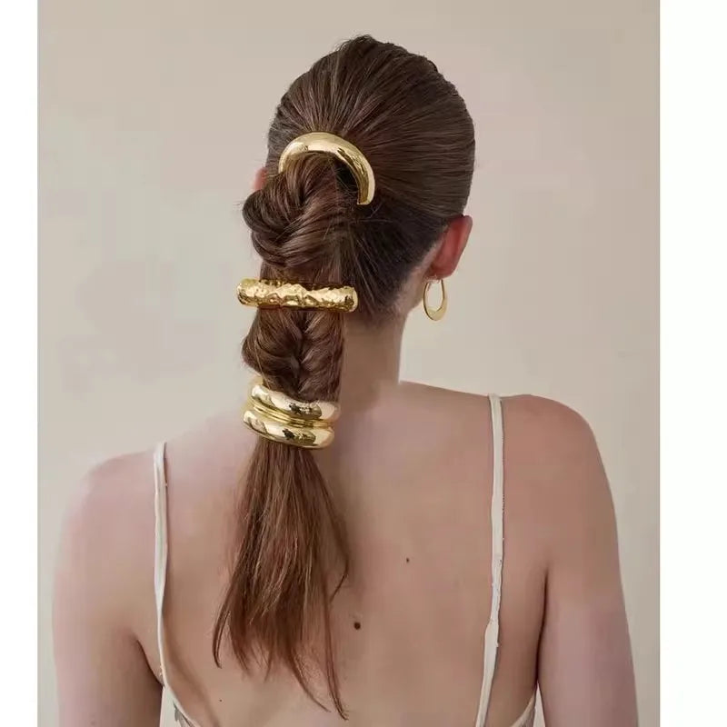 Trendy Double-Layer Metal Hair Clips for Women