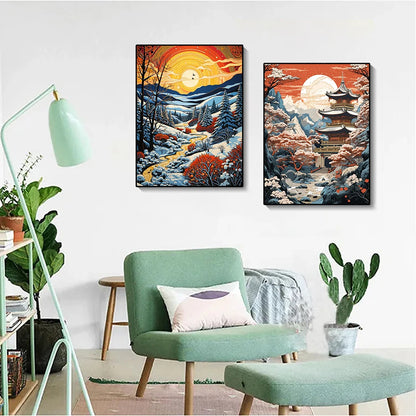 Diamond Painting Waves Sailboat Art - Sunset Full Set