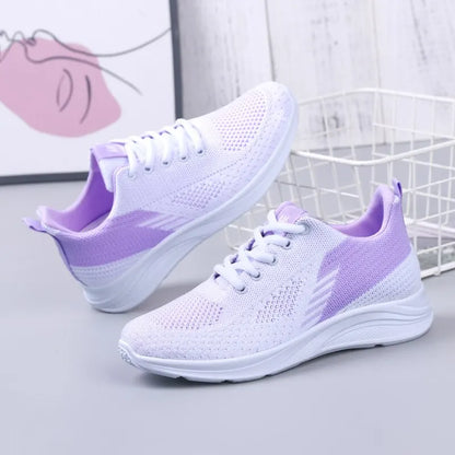 Spring Women's Lightweight Flying Weave Running Shoes