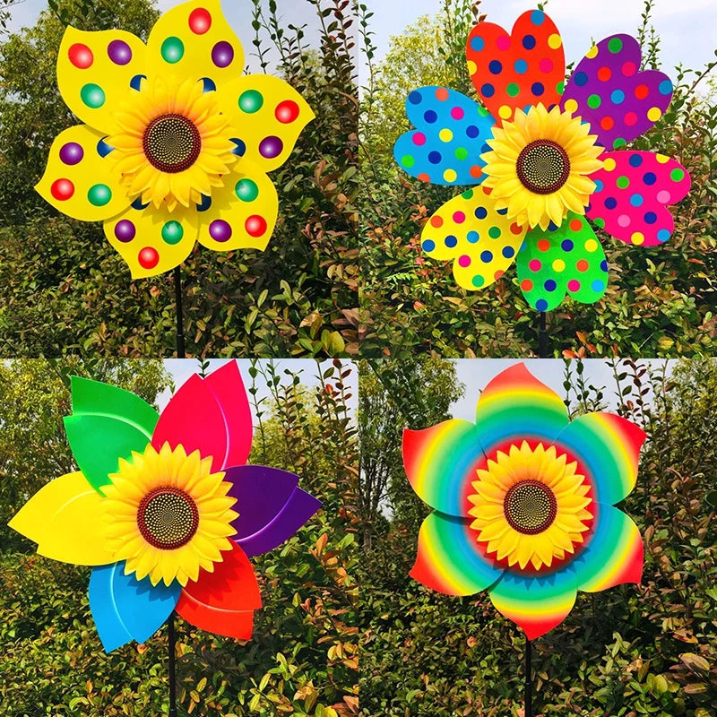 Sunflower Wind Spinner - Outdoor Garden Decor