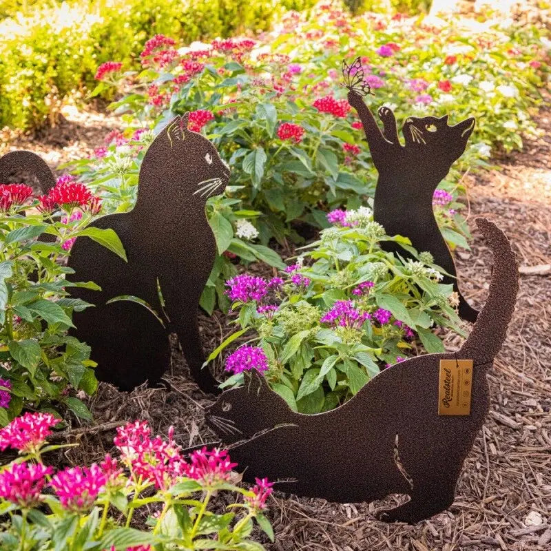 Cat Ground Stake Ornament for Garden and Balcony