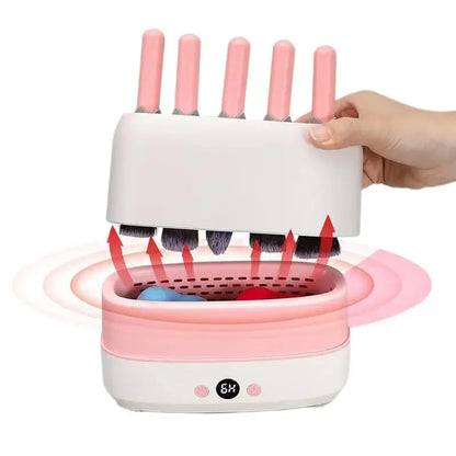 12 Holes Makeup Brushes Dryer Electric Cosmetic Brush Drying Machine Automatic Cosmetic Puff Makeup Tools Cleaner and Dryer Tool